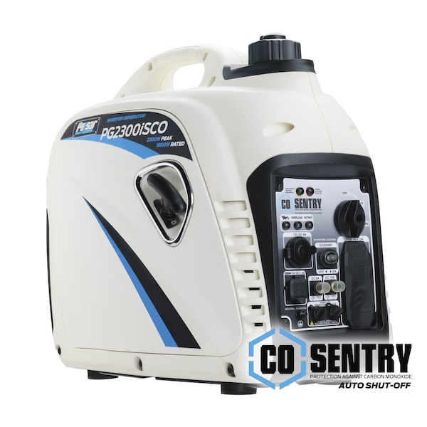 Pulsar Portable and Inverter Generator, Gasoline, 1,800 W Rated, 2,300 W Surge, Recoil Start, 120V AC, 15 A PG2300ISCO - main